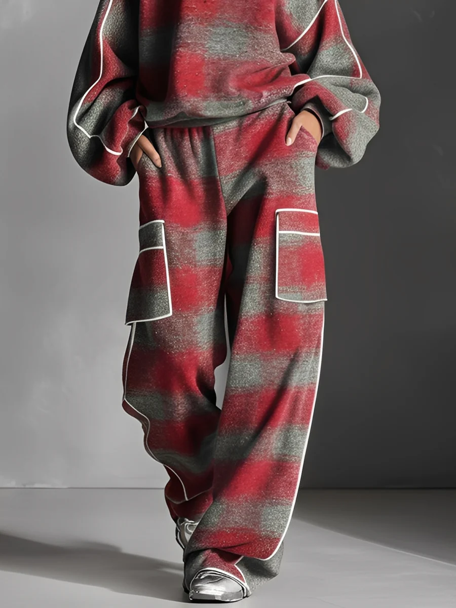 Conjunto Casual de Sudadera y Pantalones con Bloques de Color Samantha