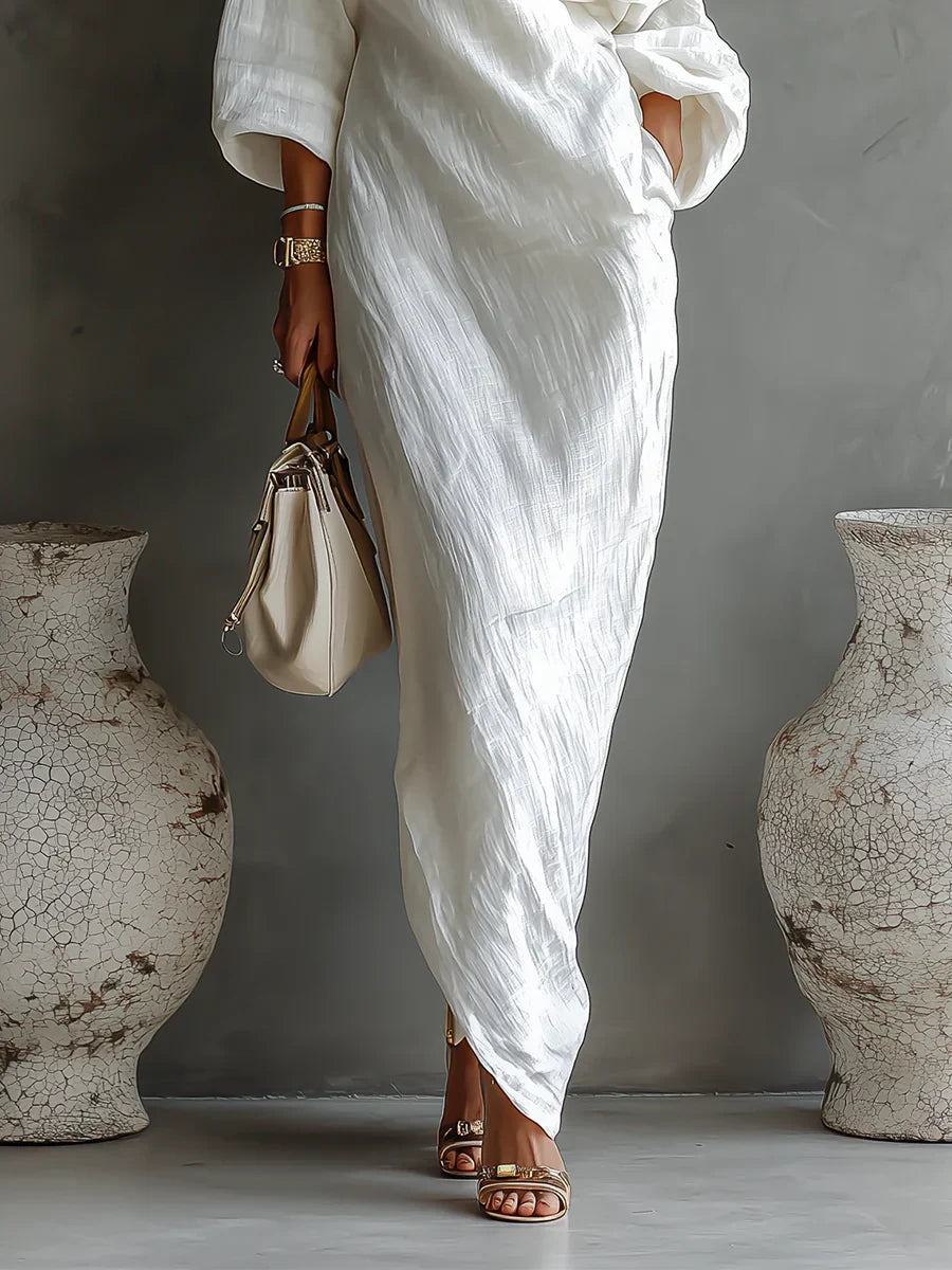 Melisa | Vestido maxi asimétrico, elegante y ligero