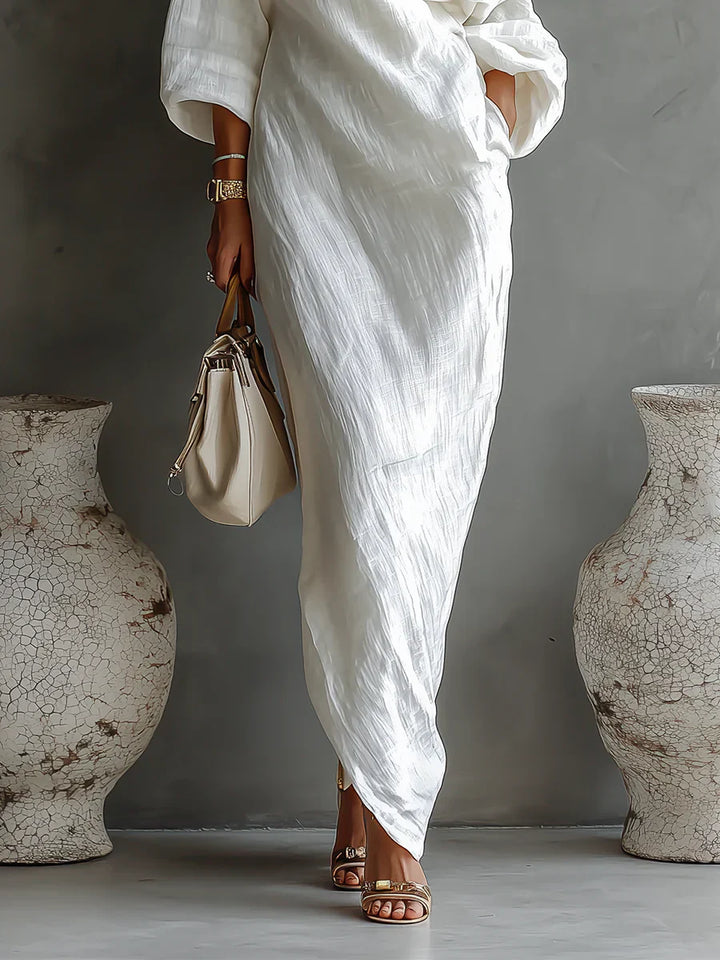 Melisa | Vestido maxi asimétrico, elegante y ligero