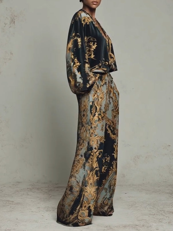 Conjunto de Impresión Floral Barroca Isabella