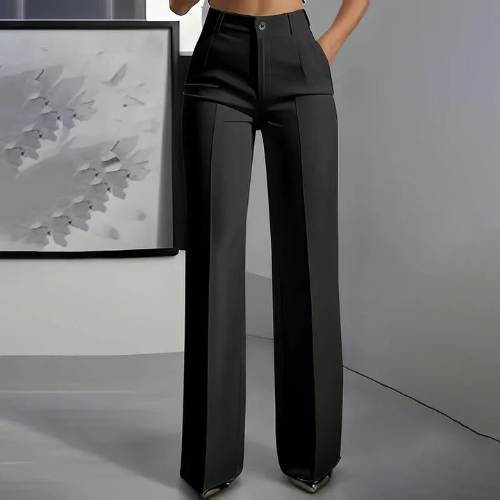 "Emma | Pantalones de tiro alto de corte recto y elegante" (The title is already in Spanish and does not need to be rewritten.)