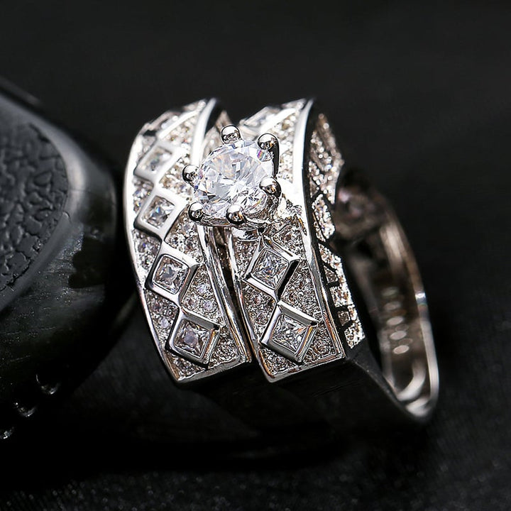 Conjunto de Anillos de Circonio Brisa Fría