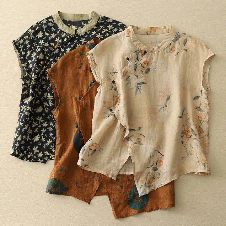 Amanda™ | Top vintage sin mangas