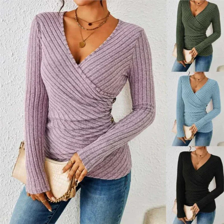 Caroline™ | Blusa de Manga Larga que Aplana el Abdomen