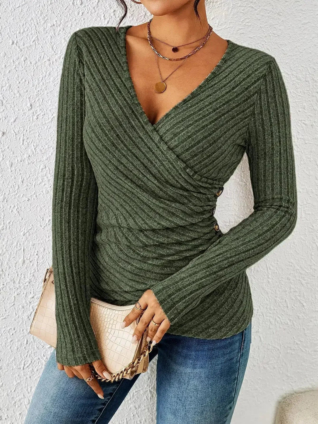Caroline™ | Blusa de Manga Larga que Aplana el Abdomen