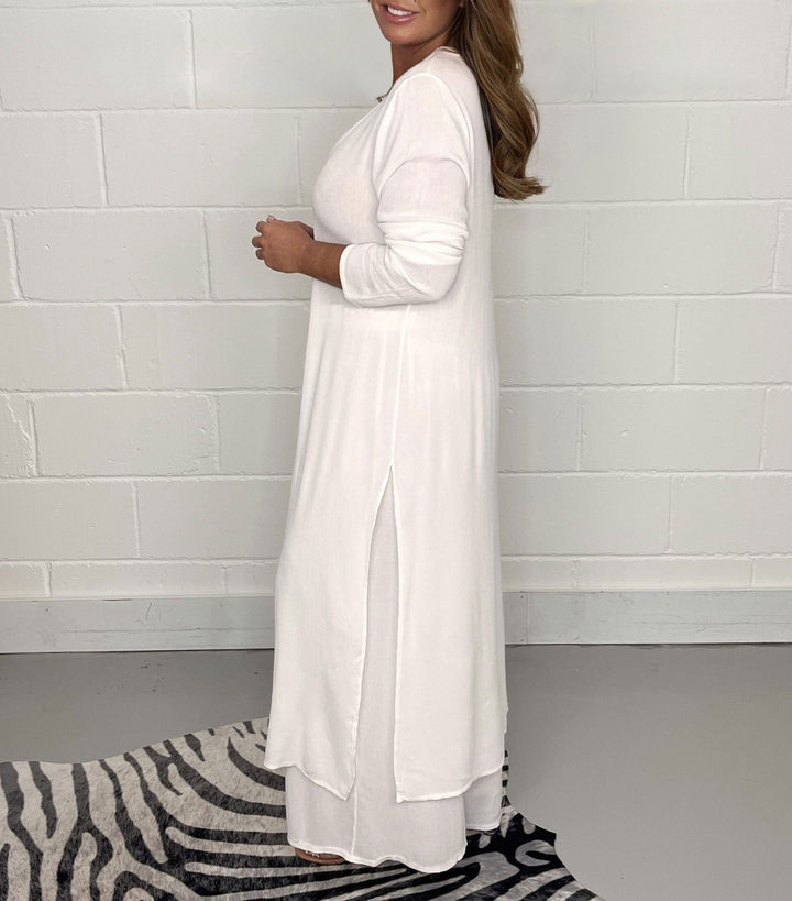 Conjunto Casual de Top Largo Sofia y Pantalones Coordinados