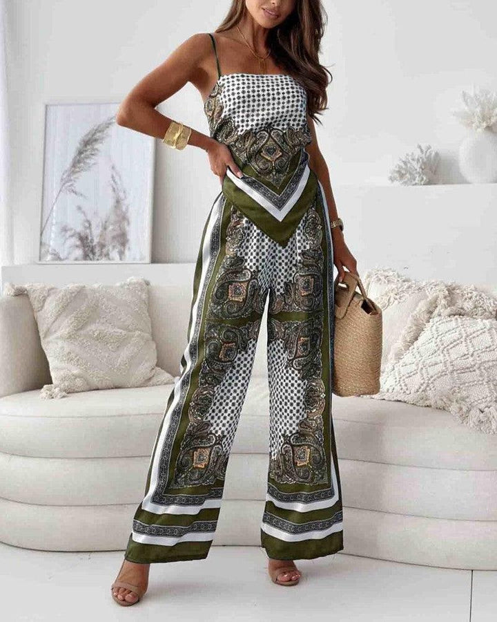 Conjunto de Chaleco y Pantalones Lila con Diseño