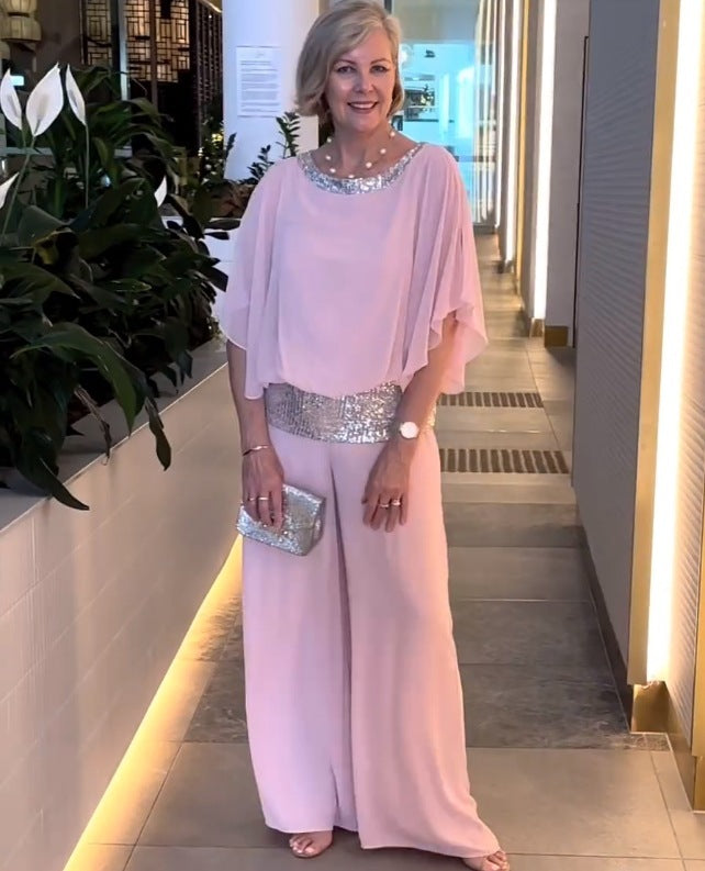Mireya | Elegante Conjunto de Pantalones de Dos Piezas de Pierna Ancha