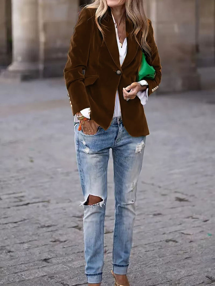 Chaqueta de Traje Slim-fit de Terciopelo Vincent
