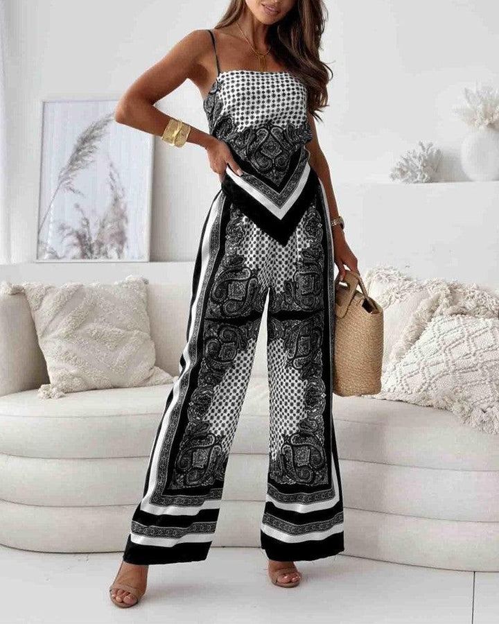 Conjunto de Chaleco y Pantalones Lila con Diseño