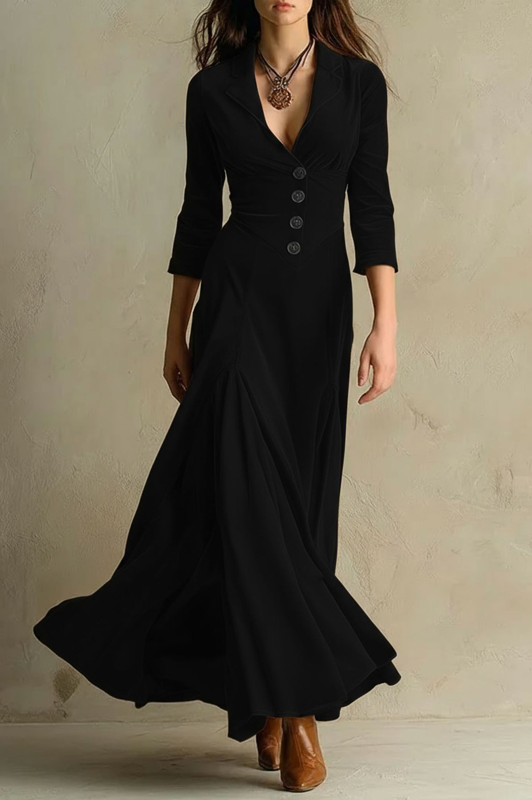 Vestido Largo de Terciopelo Vivienne