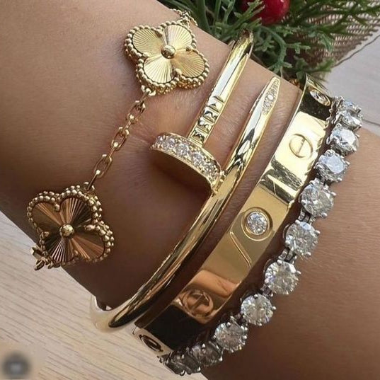 Pulsera Clover Dorada