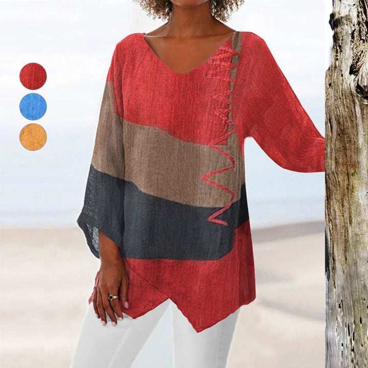 Crystal™ | Camisa Larga Artística con Escote en V