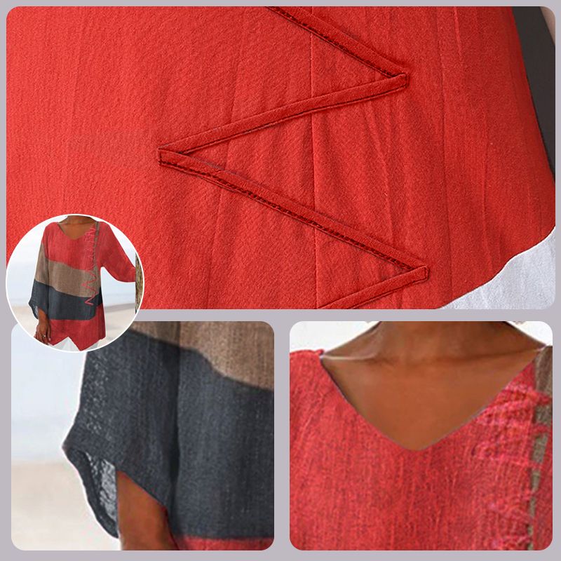Crystal™ | Camisa Larga Artística con Escote en V