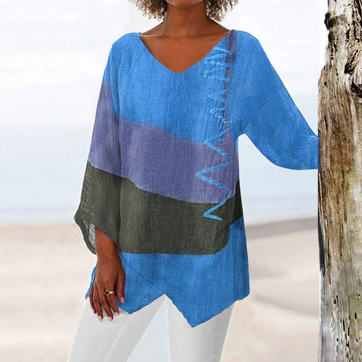 Crystal™ | Camisa Larga Artística con Escote en V