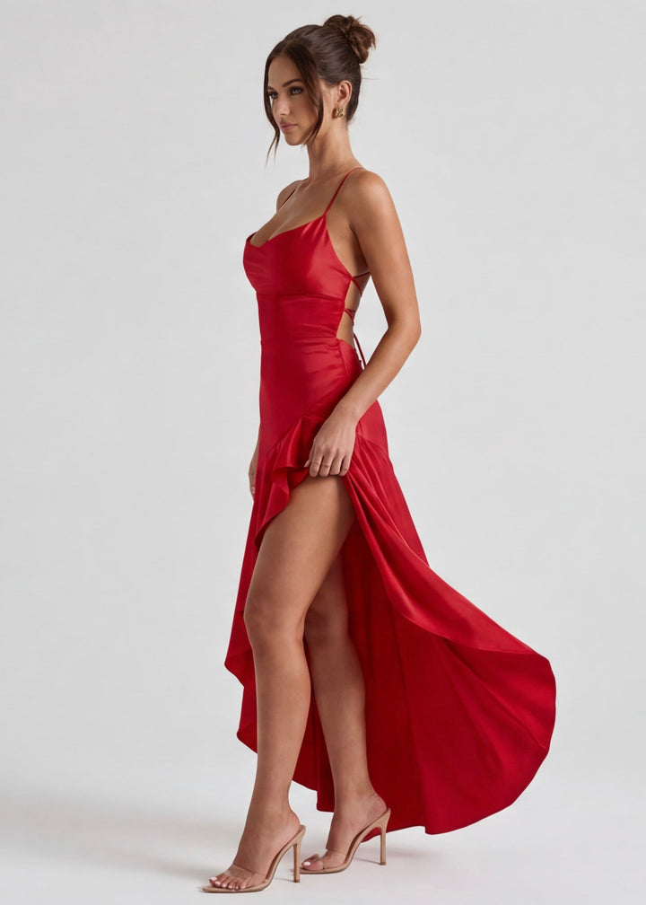 Aria | Vestido Largo con Drapeado
