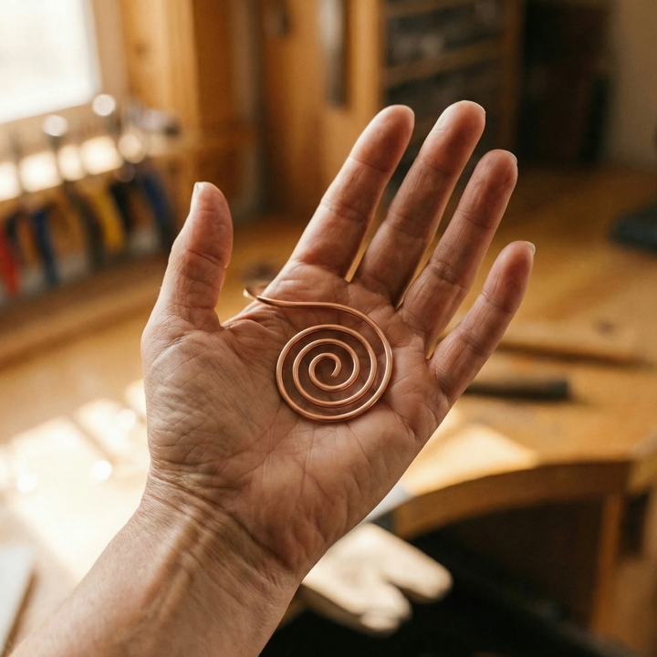 Espiral de Mano de Cobre Vera