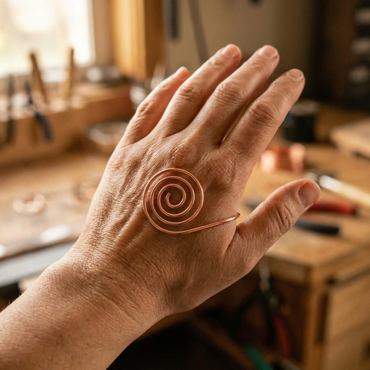Espiral de Mano de Cobre Vera