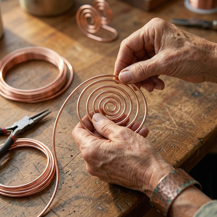 Espiral de Mano de Cobre Vera