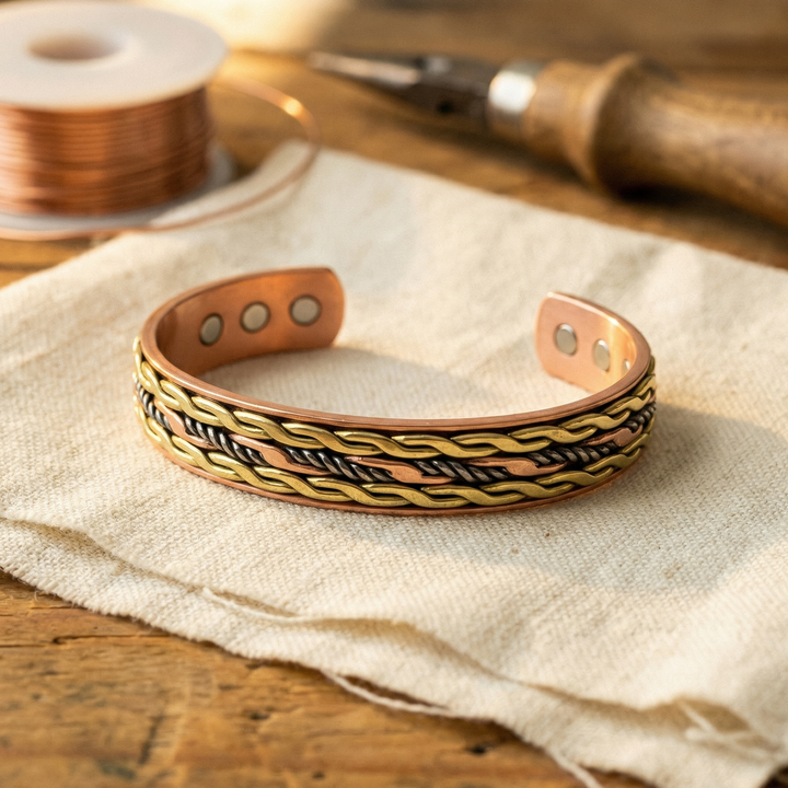 Pulsera de Cobre Tejido de Vera