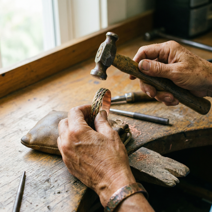 Pulsera de Cobre Tejido de Vera