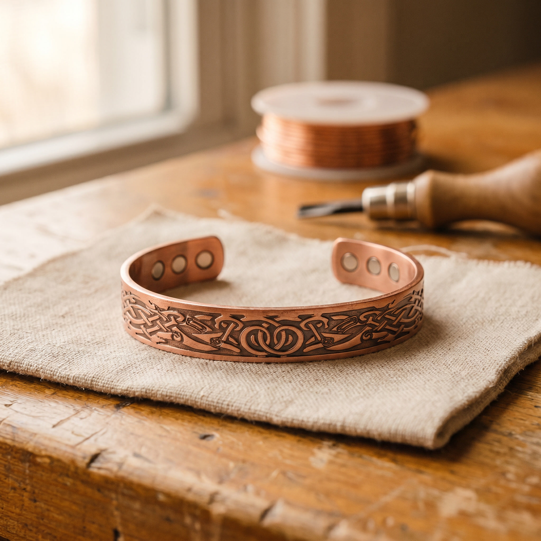 "Pulsera de Cobre Musgo de Vera"