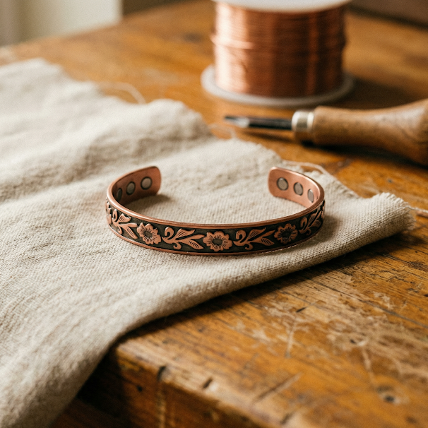 "Pulsera de Cobre Vera's Vine" se puede traducir como "Pulsera de Cobre de Vera's Vine".