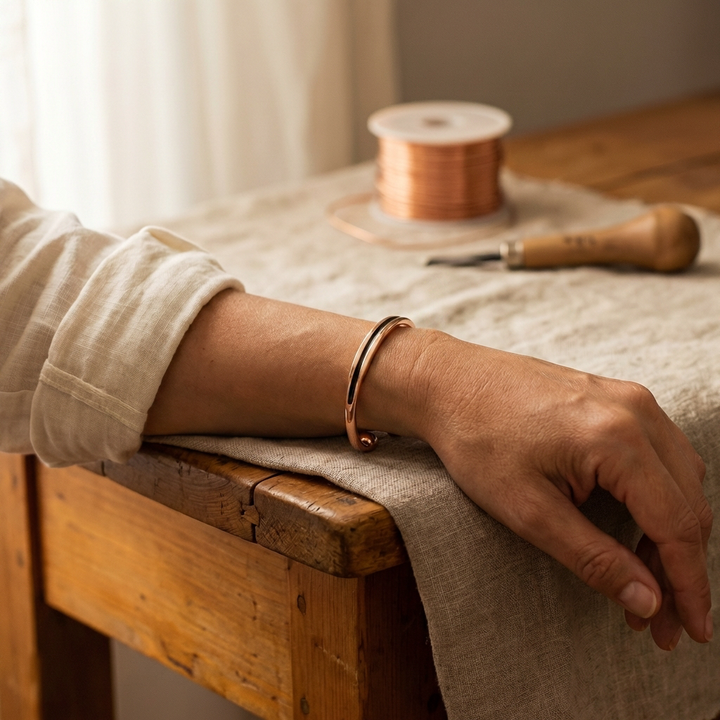 "Pulsera de Cobre Vera's Vein" se puede traducir como "Pulsera de Cobre Vera's Vein". Sin embargo, si deseas una versión más adaptada al español, podrías usar "Pulsera de Cobre de Vera's Vein".