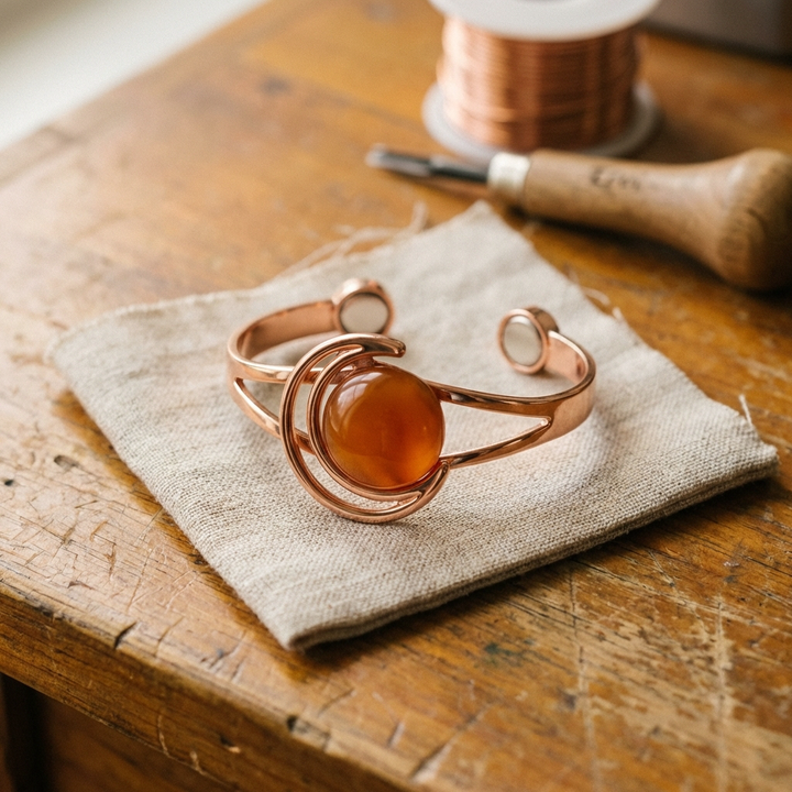 Pulsera Naranja de Cobre Vera