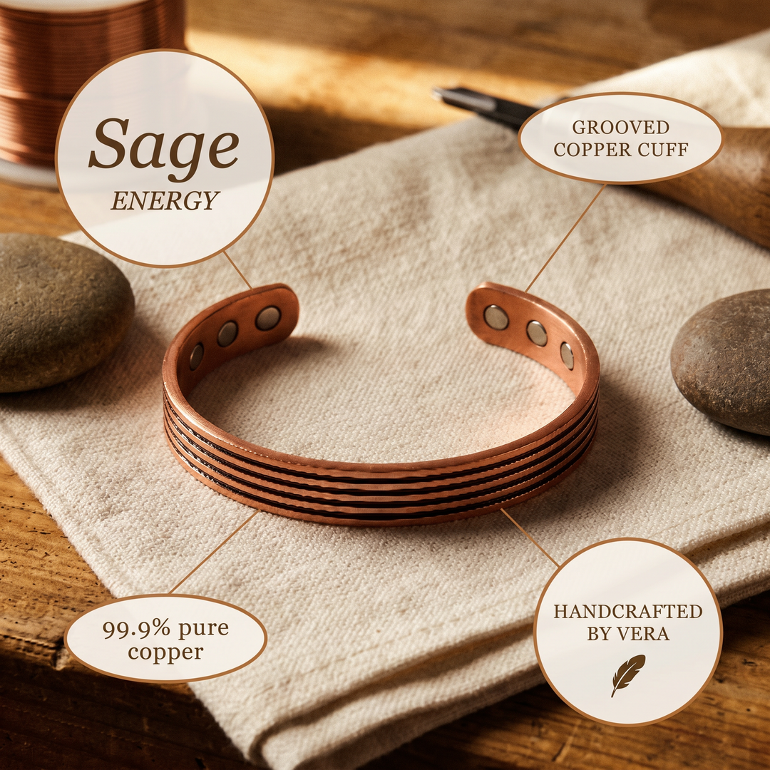"Pulsera de Cobre Salvia de Vera"