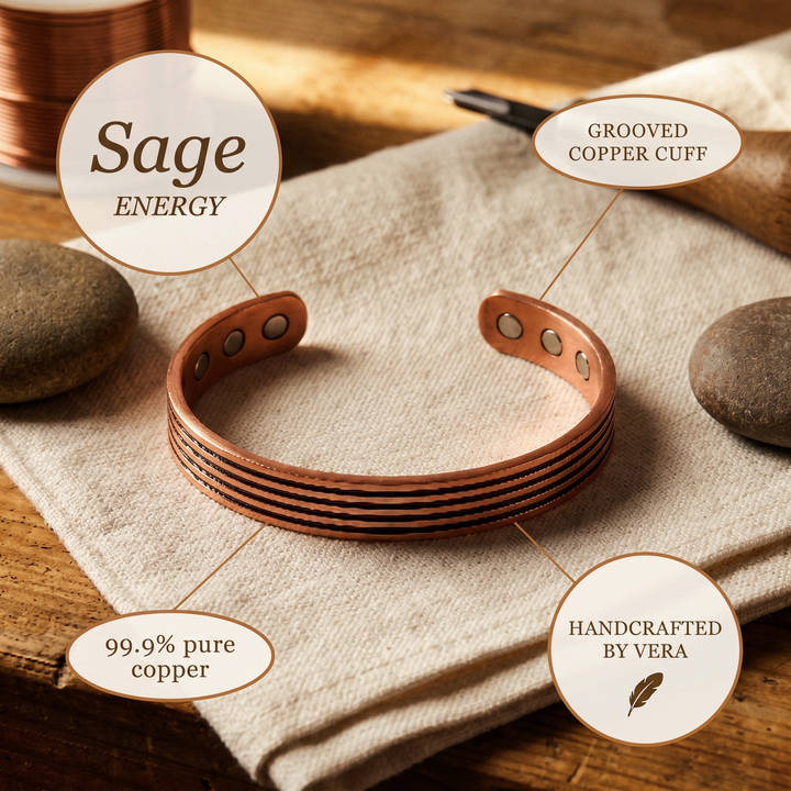 "Pulsera de Cobre Salvia de Vera"