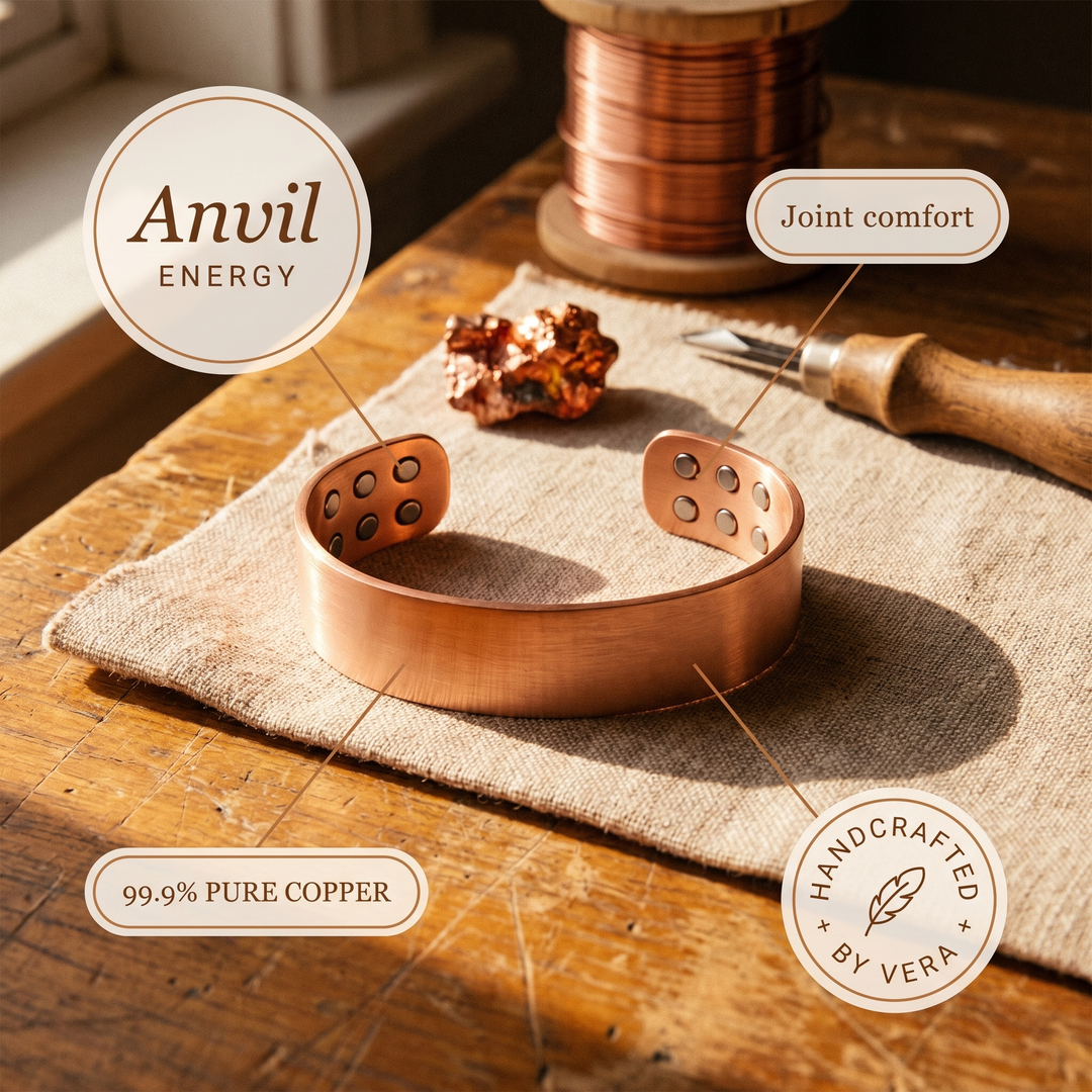 "Pulsera de Cobre Vera's Anvil" se puede traducir como "