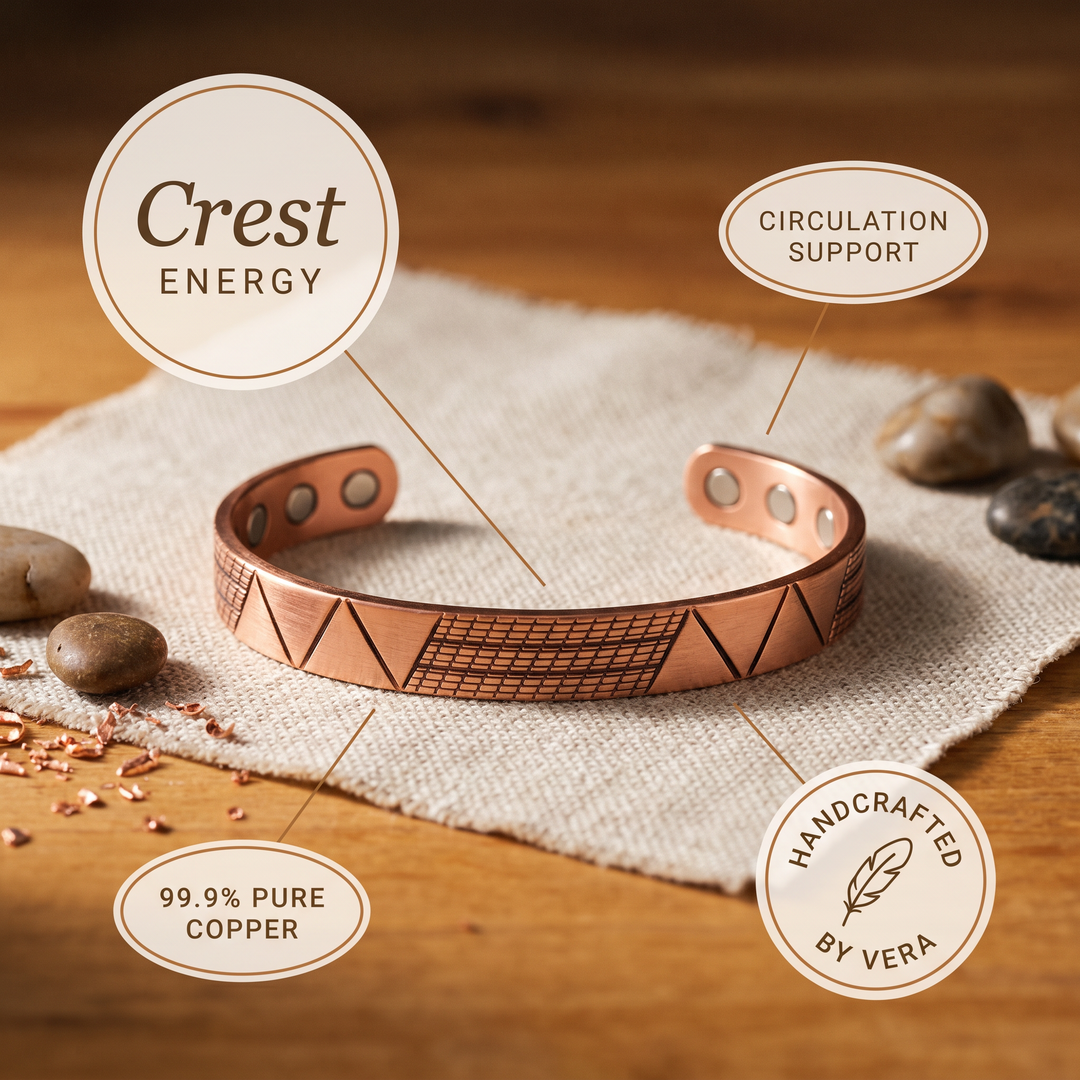 "Pulsera de Cobre de Vera's Crest"
