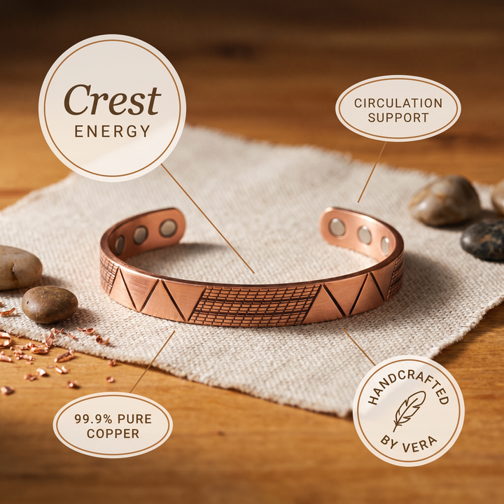 "Pulsera de Cobre de Vera's Crest"