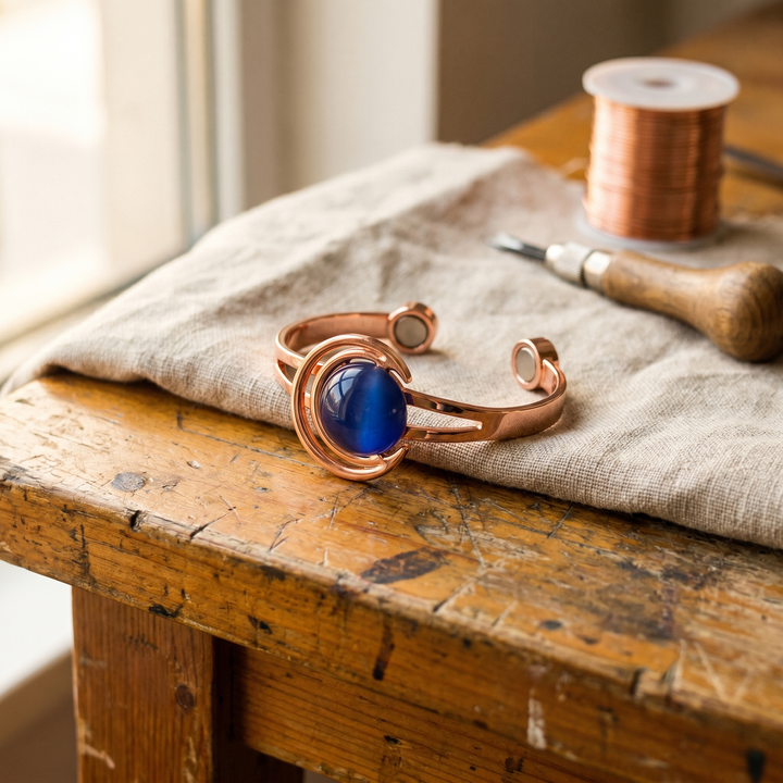 Pulsera de Cobre con Esfera de Vera