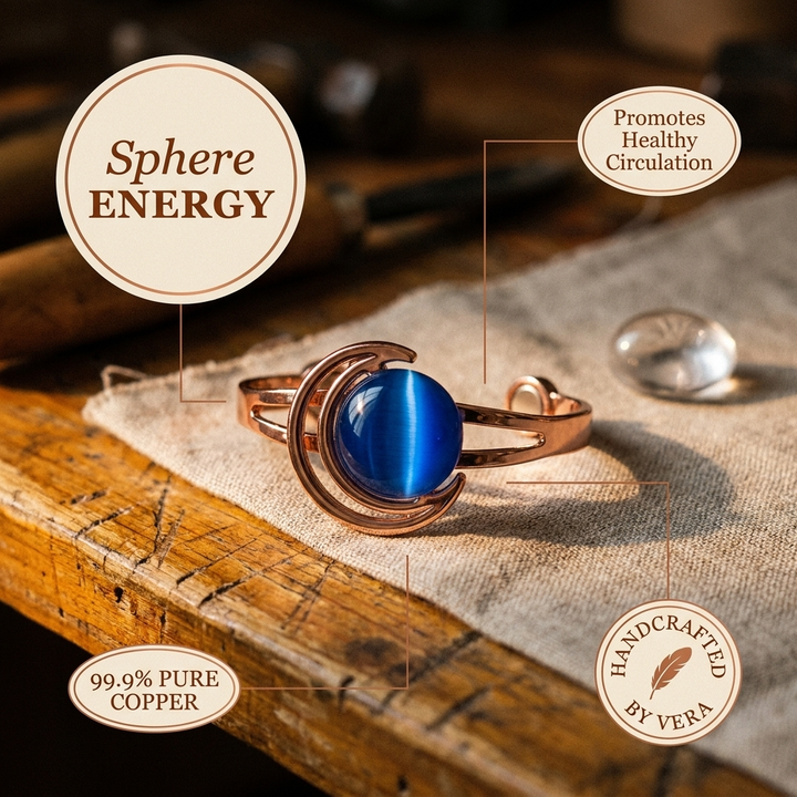 Pulsera de Cobre con Esfera de Vera