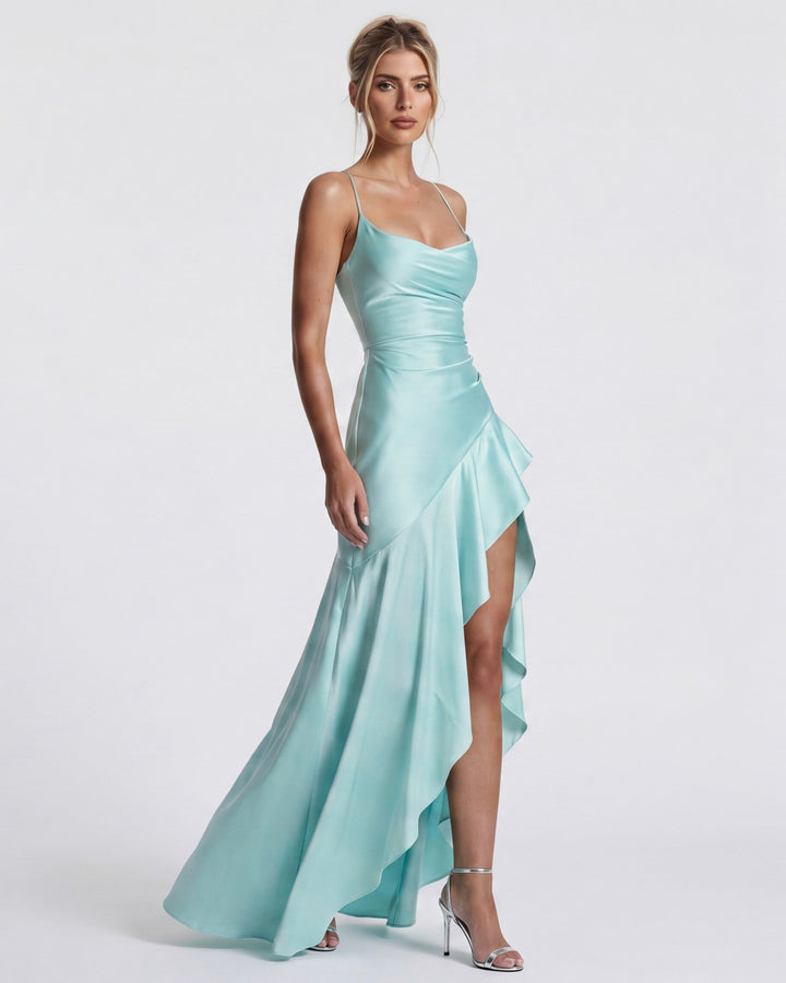 Aria | Vestido Largo con Drapeado