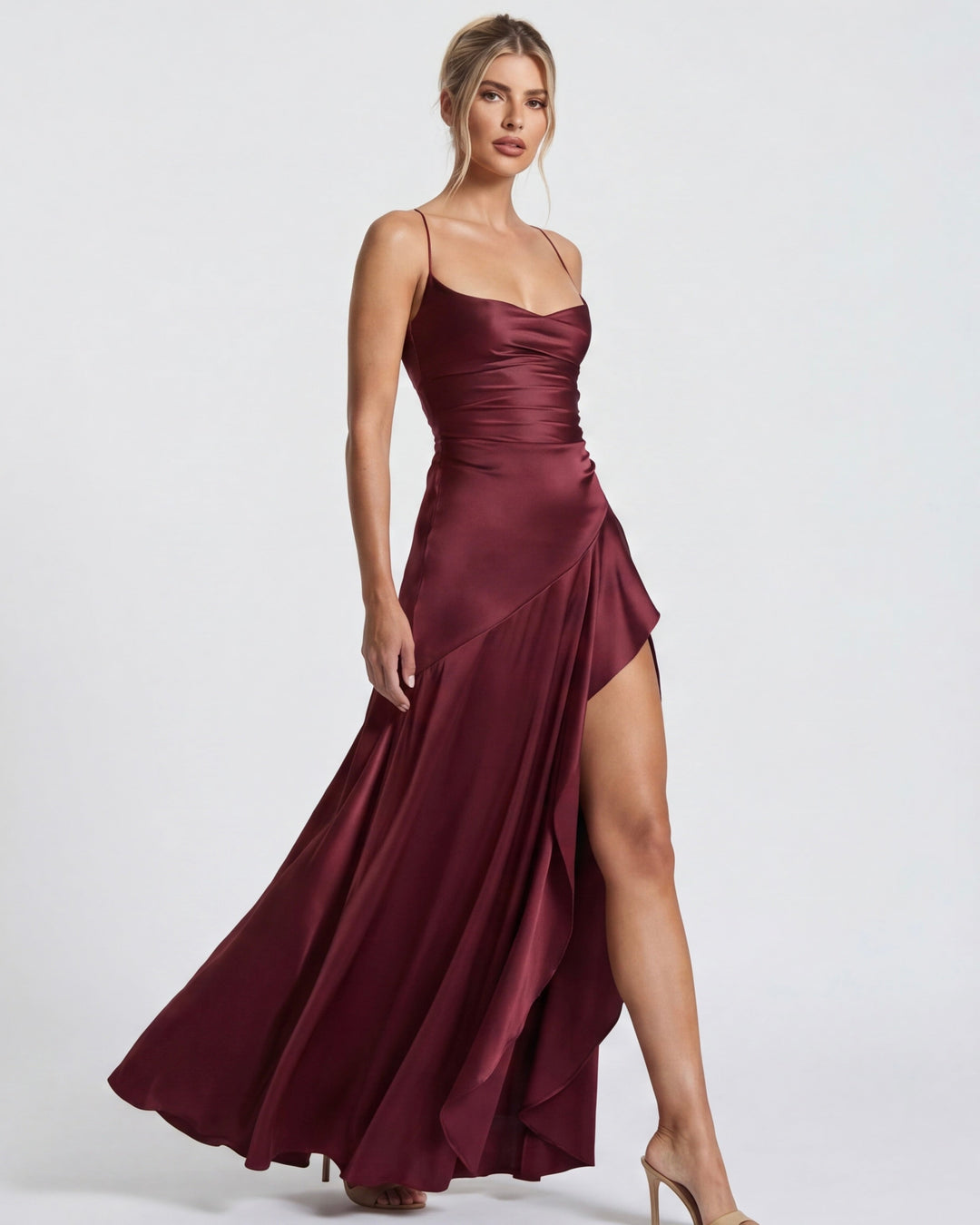 Aria | Vestido Largo con Drapeado