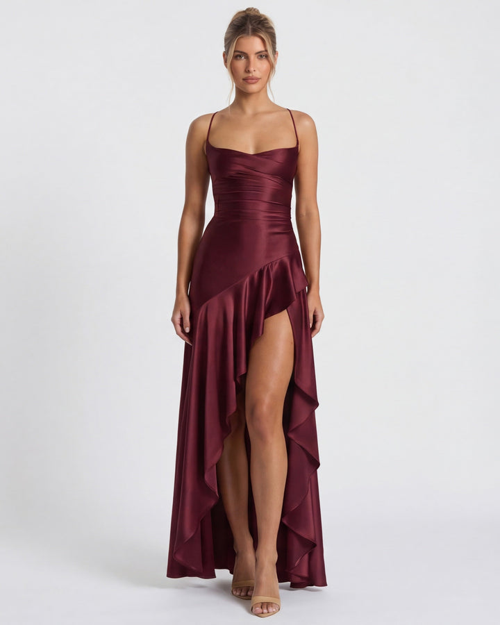 Aria | Vestido Largo con Drapeado
