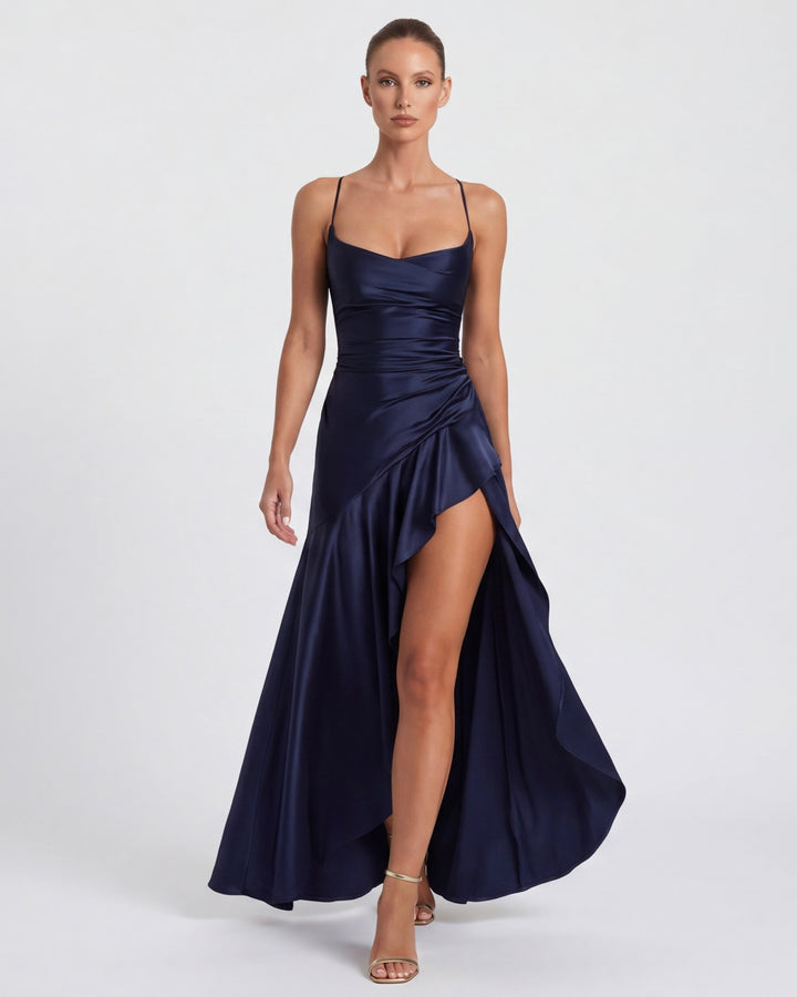 Aria | Vestido Largo con Drapeado
