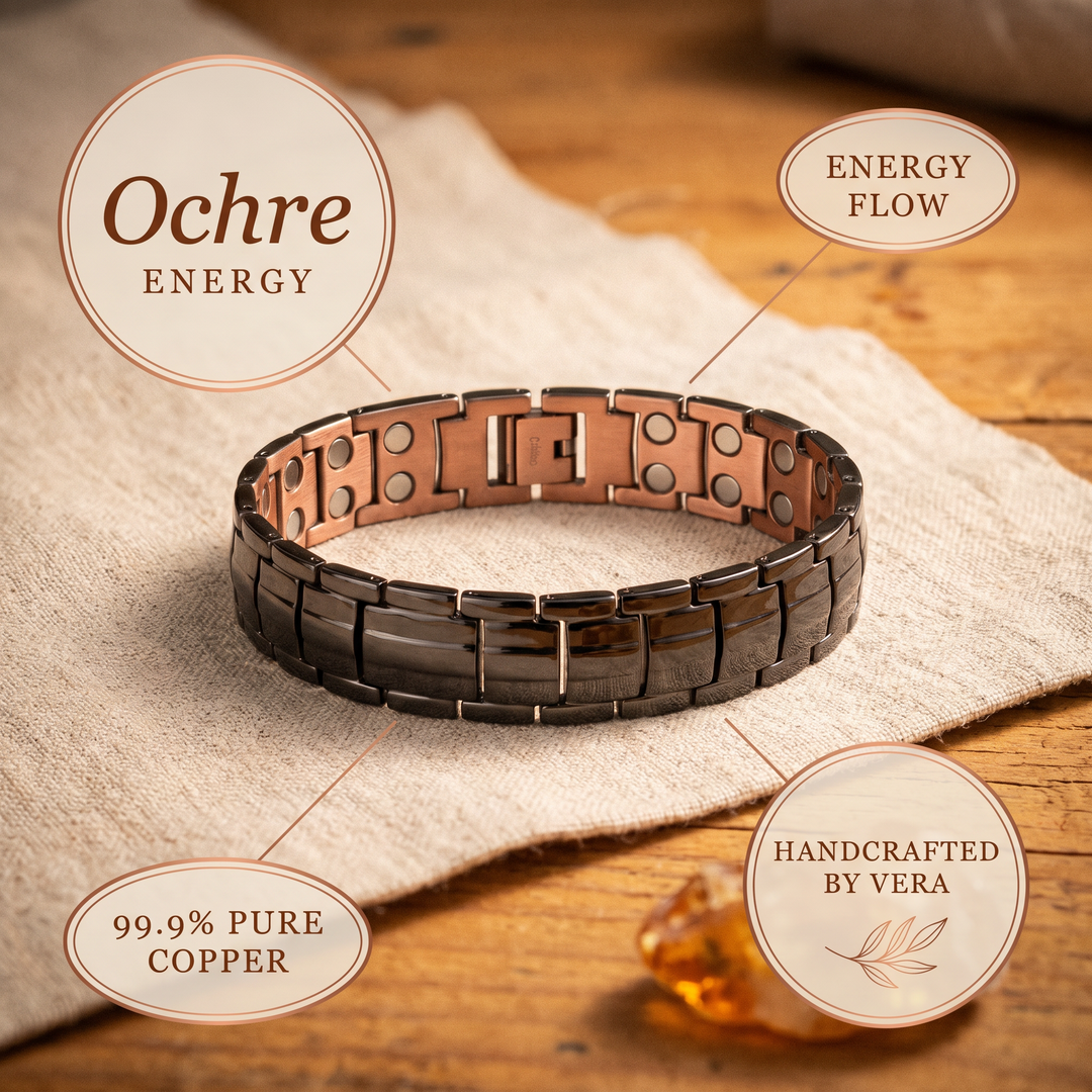 Pulsera de Cobre para Hombre Vera en Ocre