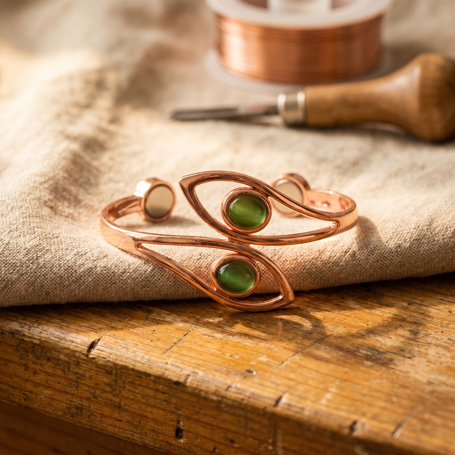 Pulsera de Cobre con Ópalo de Maria