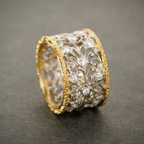 Anillo Vintage de Hiedra con Circonitas