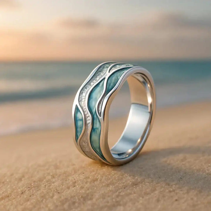 Anillo Ripple de Seasilver en Turquesa