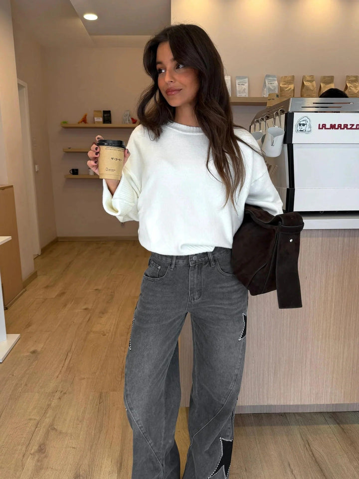María™ | Jeans rectos con estrellas