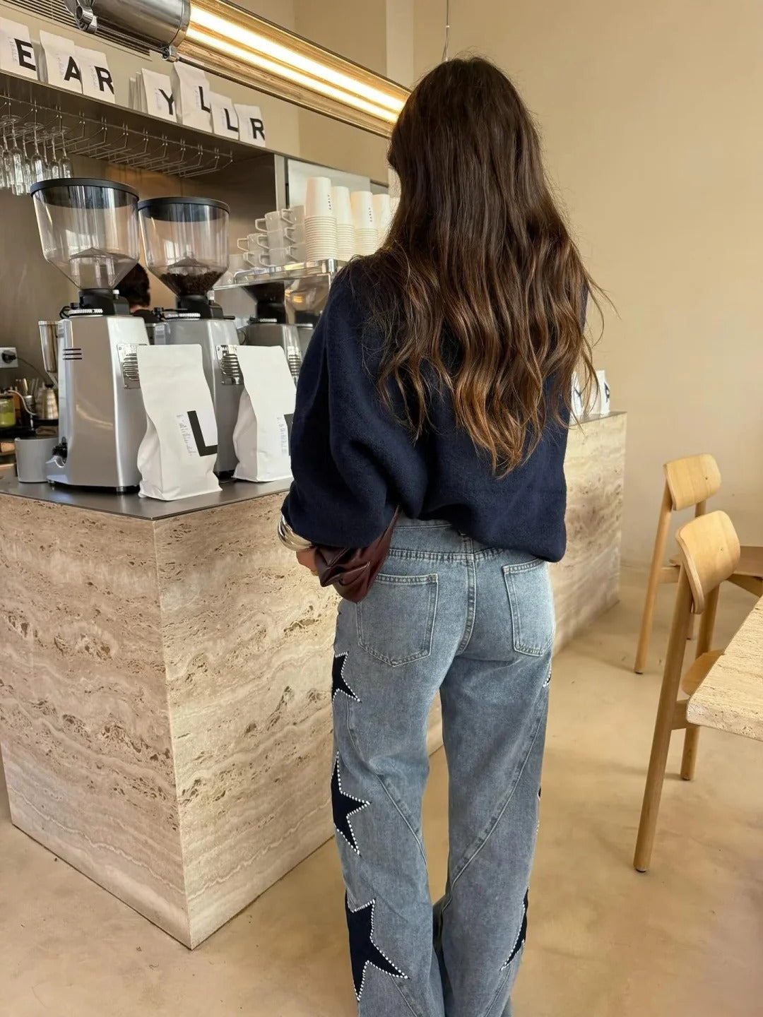 María™ | Jeans rectos con estrellas