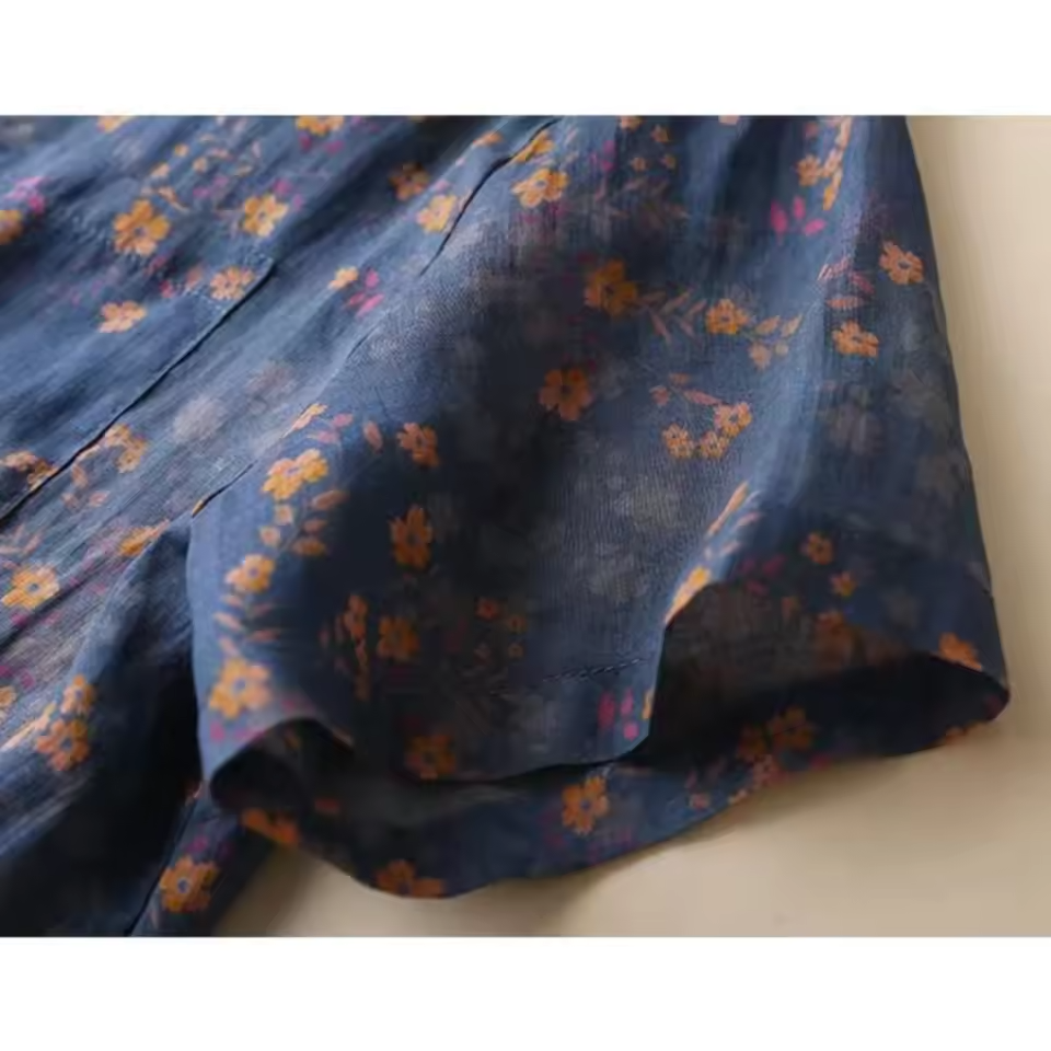 Annette™ | Camisa Floral de Media Tapeta