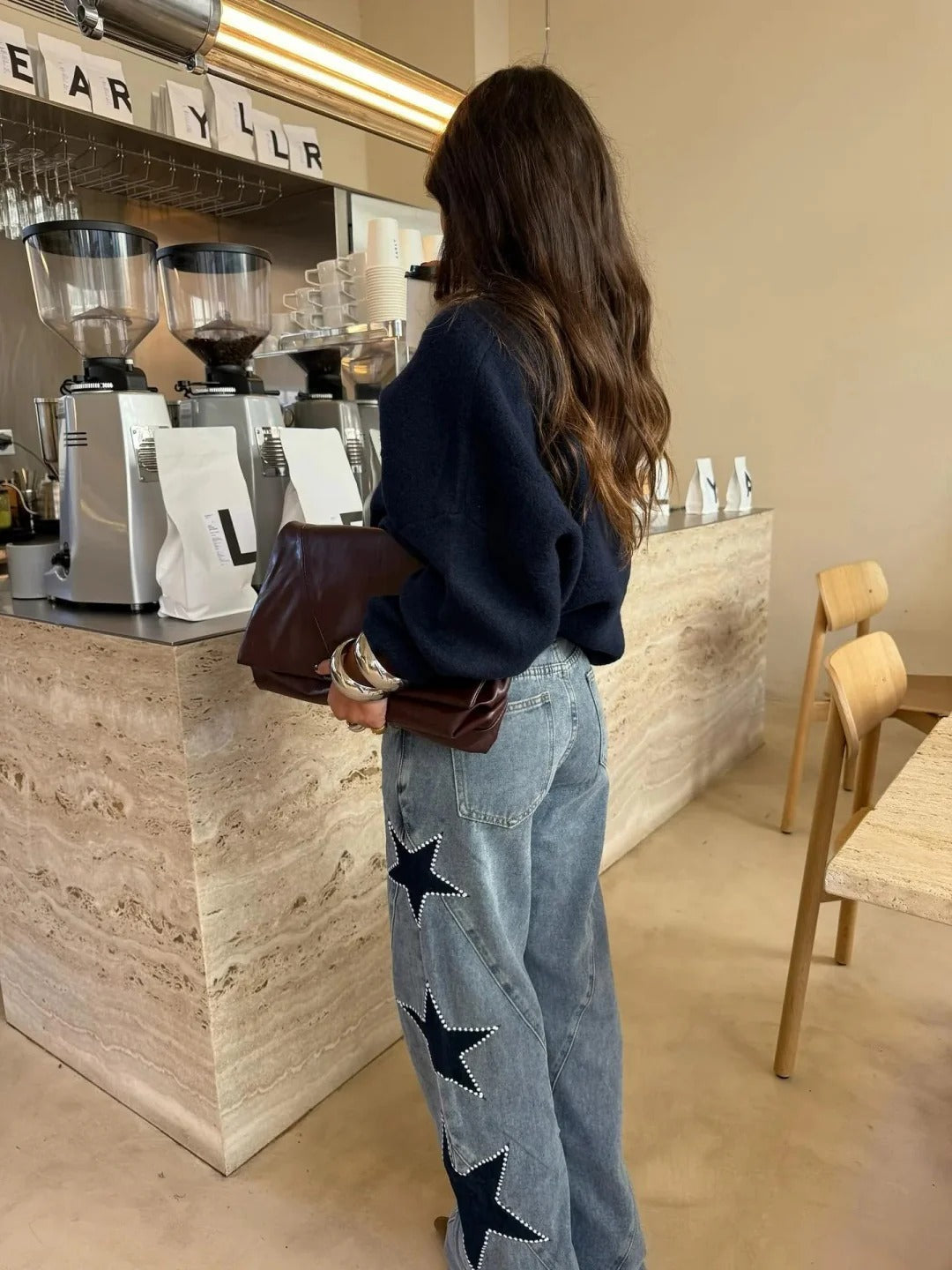 María™ | Jeans rectos con estrellas