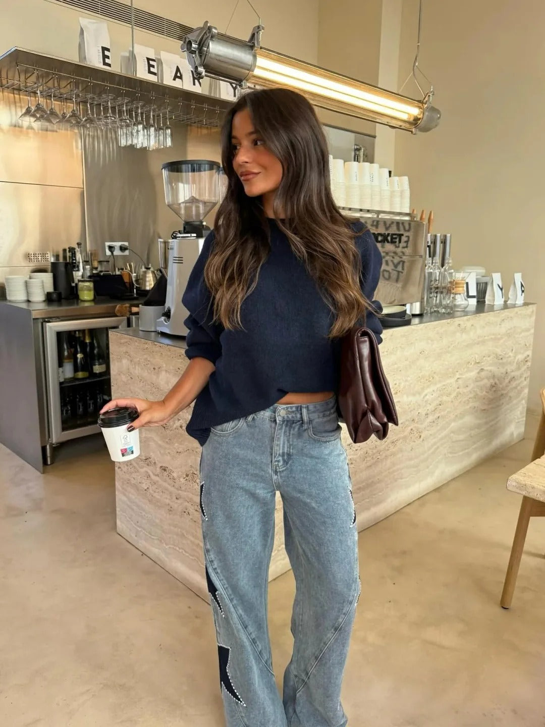 María™ | Jeans rectos con estrellas