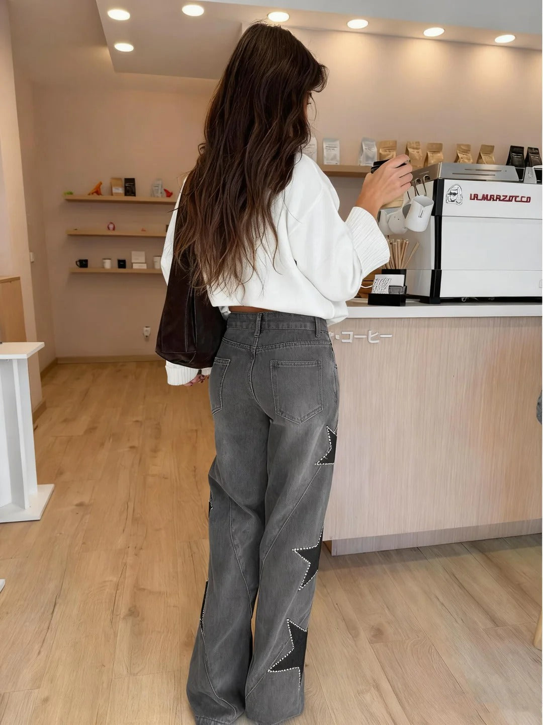 María™ | Jeans rectos con estrellas